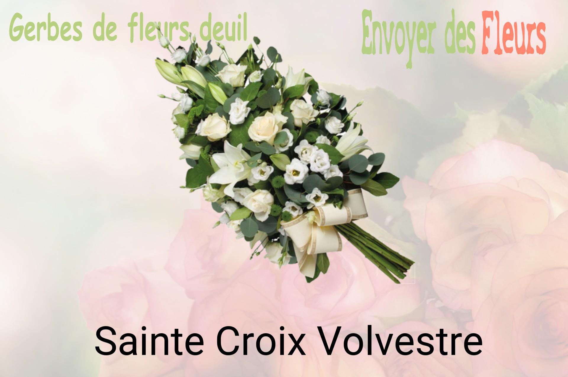 Gerbe de fleurs de deuil livrée à Sainte-Croix-Volvestre